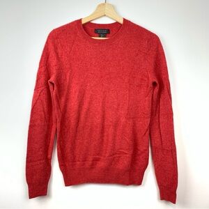 Cashmere Sweater Tahari 2 Ply Sz Large Red Crew Neck Soft Quiet Luxury Pullover